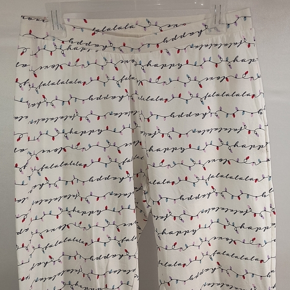 La Vie En Rose Women's Medium White Sleepwear Pajama Pants - Picture 3 of 8